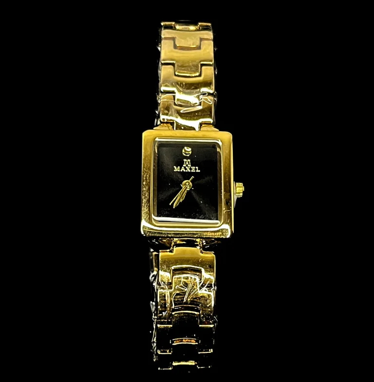 Maxel Gold-Tone Women's Square Watch