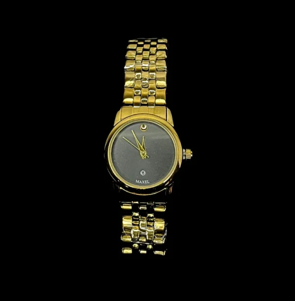 Maxel Gold-Tone Women's Round Watch with Date