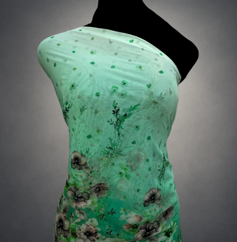 Emerald Veil Chiffon