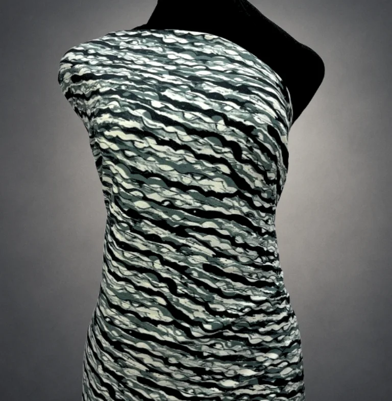 Wavy Texture Crepe